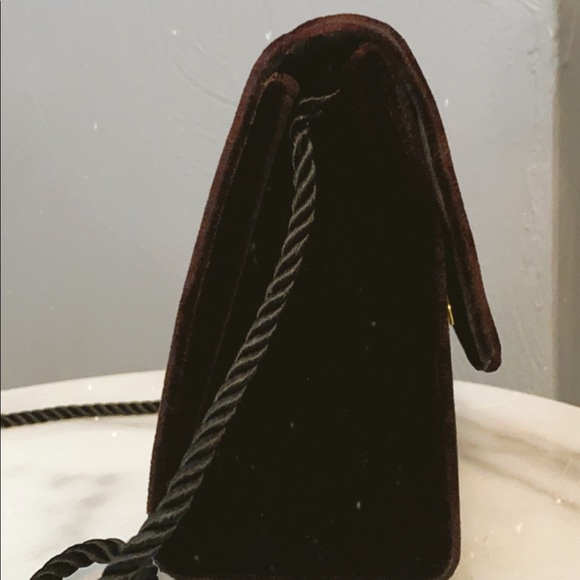 Vintage Velvet Nordstrom Purse with Silk Cord String - Picture 2 of 5